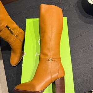 Sam Edelman Caramel Leather Heeled Boots-NEW